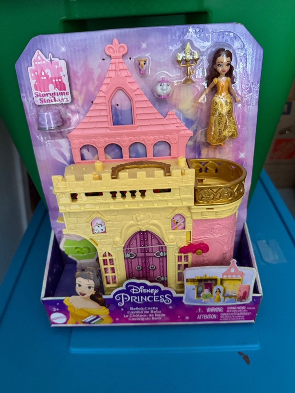 Disney Princess Belle Mini Castle Playset - Pink & Yellow & Gold